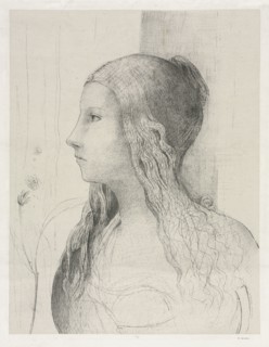 Brunhild - Twilight of the Gods, 1894. Odilon Redon (French, 1840-1916). Lithograph