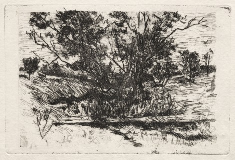 Near Cincinnati, Ohio. John Henry Twachtman (American, 1853-1902). Etching