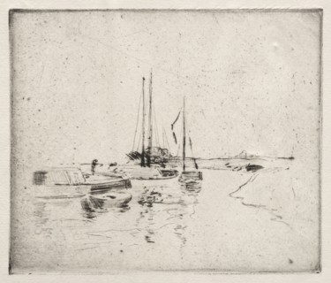 Near Dordrecht. John Henry Twachtman (American, 1853-1902). Etching