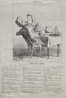 Published in le Charivari (12 March 1869): Actualities (No. 43): March without Lent, 1869. Honoré