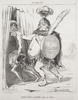 Published in Le Charivari (28 February 1850): Actualities: Achilles Withdrawing into his Tent, 1850