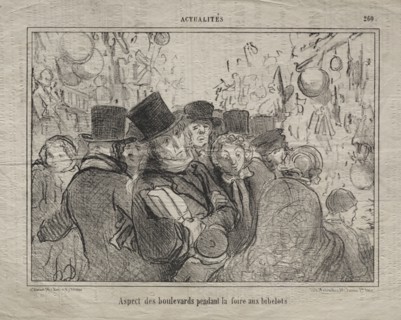 Published in le Charivari (7 January 1856): Actualities (No. 260): View of boulevards during a