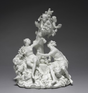 Bacchus and Venus, c. 1755. Tournay Factory (Belgian), after a design by Friedrich Elias I Meyer