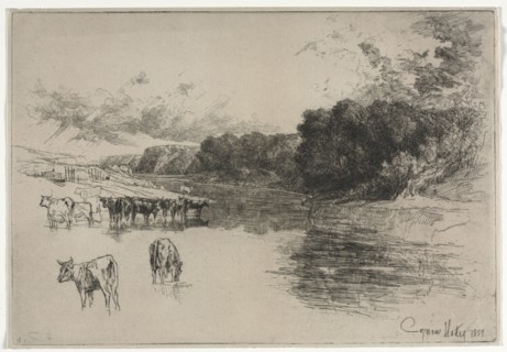 A Lancashire River, 1881. Francis Seymour Haden (British, 1818-1910). Etching and drypoint