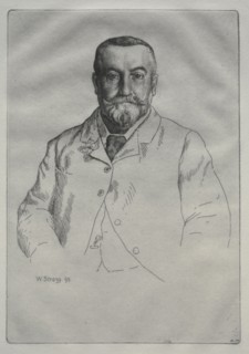 Portrait of H. Cock, 1895. William Strang (British, 1859-1921). Etching