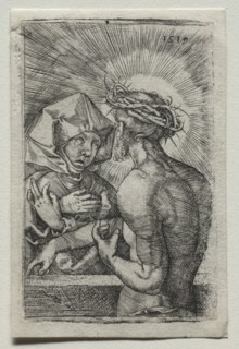 Christ and the Virgin, 1519. Hans Sebald Beham (German, 1500-1550). Engraving
