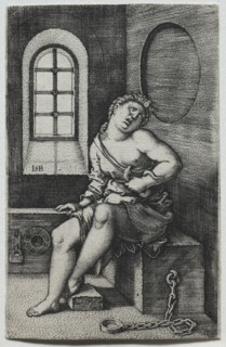 Cleopatra. Hans Sebald Beham (German, 1500-1550). Engraving