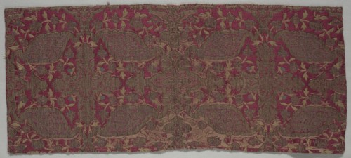 Brocaded Satin Textile, 16th century. Italy, 16th century. Brocade; silk and metal; average: 64.2 x
