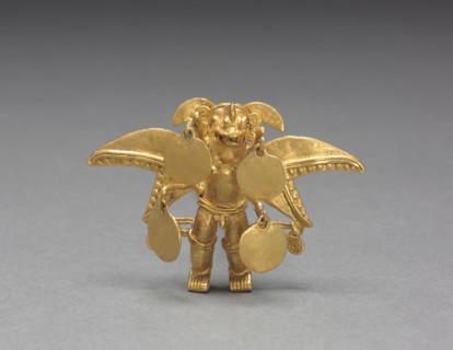 Winged Figure Pendant, c. 1000-1550. Southern Costa Rica, (Diquís Region), Diquís Style, 11th-16th