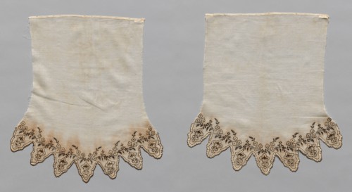 Embroidered Sleeves, 19th century. America, 19th century. average: 42.7 x 39.1 cm (16 13/16 x 15