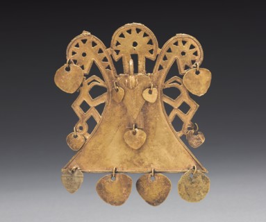 Bird Pendant , c. 900-1550. Central Colombia, Muisca style, 10th-16th century. Cast gold; overall: