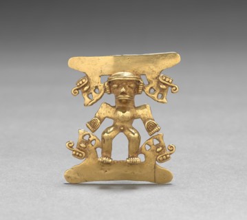 Figurine Pendant, c. 700-1550. Western Panama, Veraguas-Gran Chiriquí Style, 8th-16th Century. Cast