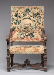 Chair, before 1717. Royal Savonnerie Manufactory, Chaillot Workshops (French, est. 1627). Carved