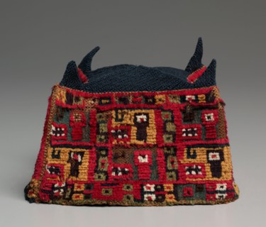 Four-Cornered Hat, c. 700-1100 A.D.. Peru, South Coast, Wari Culture, Tiwanaku Style, Middle