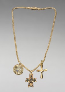 Chain with Pendant and Two Crosses, early 500s. Byzantium, Syria?, Byzantine period, early 6th