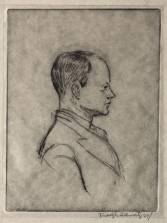 Portrait. Rudolf Schwartz (American, 1866-1912). Drypoint
