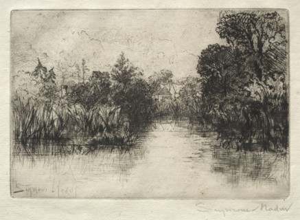 Shere Mill Pond (A Small Study). Francis Seymour Haden (British, 1818-1910). Etching