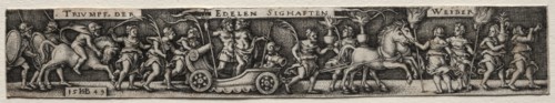 The Triumph of Women, 1549. Hans Sebald Beham (German, 1500-1550). Engraving