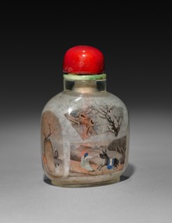 Snuff Bottle with Stopper, 1736-1795. China, Qing dynasty (1644-1912), Qianlong reign (1735-1795).