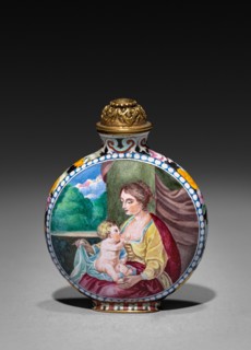 Snuff Bottle with Stopper, 1736-1795. China, Qing dynasty (1644-1912), Qianlong reign (1735-1795).