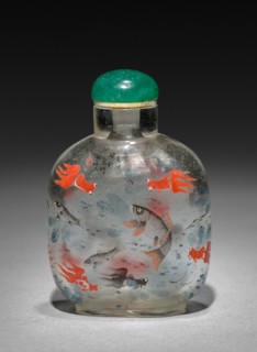 Snuff Bottle with Stopper, 1736-1795. China, Qing dynasty (1644-1912), Qianlong reign (1735-1795).