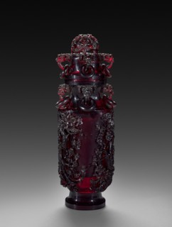 Vase, 1735-1795. China, Qing dynasty (1644-1912), Qianlong reign (1735-1795). Carved red amber;