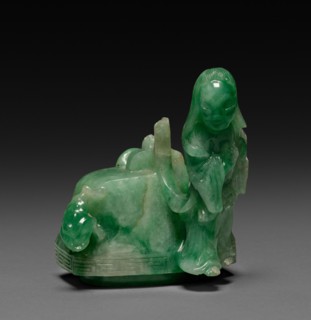 Three-Sectional Altar Group: Cylindrical Carving with Phoenix (lid), Qing Dynasty. China, Qing