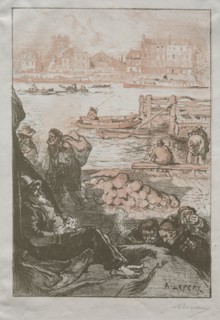 The River Porter, Monday, 1897. Auguste Louis Lepère (French, 1849-1918). Lithograph