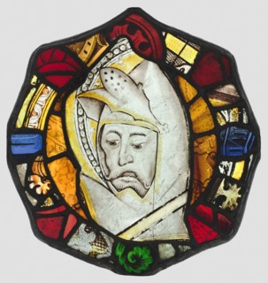 Saint George, c. 1440-1450. England, 15th century. White glass with silver stain; overall: 34 x 31