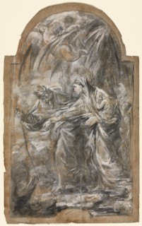 Flight into Egypt, 1740s?. Alessandro Magnasco (Italian, 1667-1749). Black, white and gray gouache;