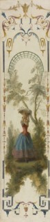 Horticulture, c. 1723-1727. Nicolas Lancret (French, 1690-1743). Oil on canvas; framed: 157 x 43 x