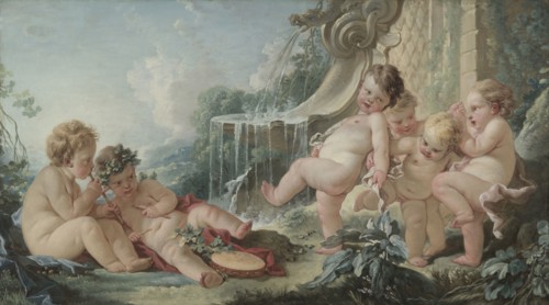 Music and Dance, 1740s. François Boucher (French, 1703-1770). Oil on canvas; framed: 77.5 x 131.5 x