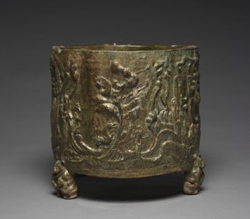 Cylindrical Jar, 202 BC-AD 220. China, Han dynasty (202 BC-AD 220). Lead glazed earthenware with
