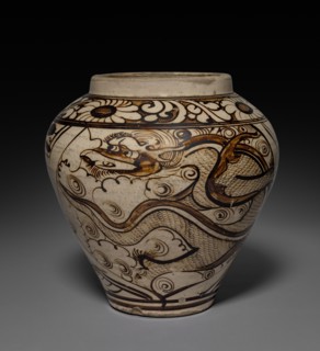 Jar with Dragon:  Cizhou Ware, 1271-1368. China, Yuan dynasty (1271-1368). Glazed buff stoneware