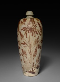 Vase: Cizhou ware, 12th Century. China, Northern Song dynasty (960-1127). Buff stoneware with