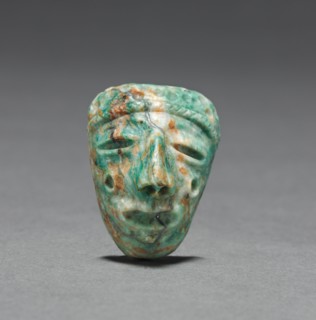 Mask, 1300-1521. Mexico, Mixtec, Monte Alban V, 14th-16th century. Jadeite; overall: 4.4 x 3.4 cm