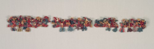 Border Fragment with Birds and Flowers, 100 BC-700. Peru, South Coast, Nasca style (100 BC-AD 700).