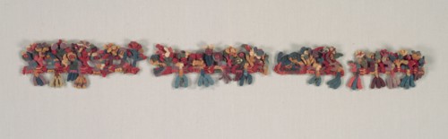 Border Fragment with Birds and Flowers, 100 BC-700. Peru, South Coast, Nasca style (100 BC-AD 700).