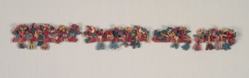 Border Fragment with Birds and Flowers, 100 BC-700. Peru, South Coast, Nasca style (100 BC-AD 700).