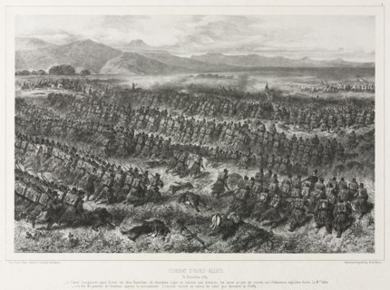 Combat of Oued-alleg, 31 December 1839, 1840. Auguste Raffet (French, 1804-1860). Lithograph