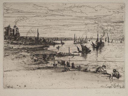 The Inn, Purfleet, 1869. Francis Seymour Haden (British, 1818-1910). Etching