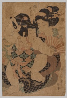 No Title, 1753-1806. Kitagawa Utamaro (Japanese, 1753?-1806). Color woodblock print; sheet: 37.5 x