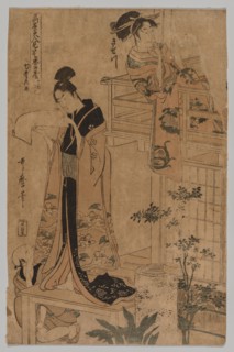 No Title, 1753-1806. Kitagawa Utamaro (Japanese, 1753?-1806). Color woodblock print; sheet: 38.4 x