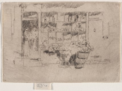 Fruit Shop. James McNeill Whistler (American, 1834-1903). Etching and drypoint