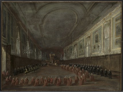 Pope Pius VI Descending the Throne to Take Leave of the Doge in the Hall of SS. Giovanni e Paolo,