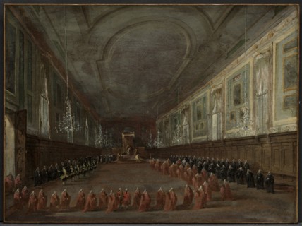 Pope Pius VI Descending the Throne to Take Leave of the Doge in the Hall of SS. Giovanni e Paolo,