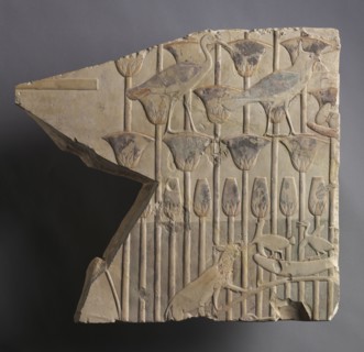 Marsh Scene with Cat and Birds, c. 667-647 BC. Egypt, Thebes, Late Period, Late Dynasty 25 to Early