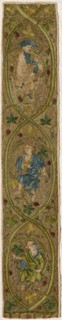 Orphrey Band: The Tree of Jesse, c. 1350. England, 14th century. Silk, gold and silver thread,