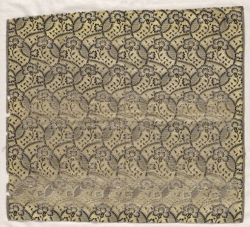 Fragment of Spitalfields Silk, 1800s. England, Spitalfields, 19th century. Silk; overall: 45.4 x 50
