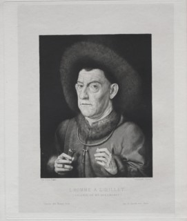 Man with a Pink, 1869. Claude-Ferdinand Gaillard (French, 1834-1887). Engraving